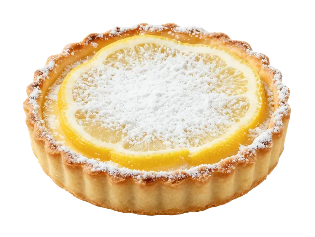 Lemon Tart with Powdered Sugar