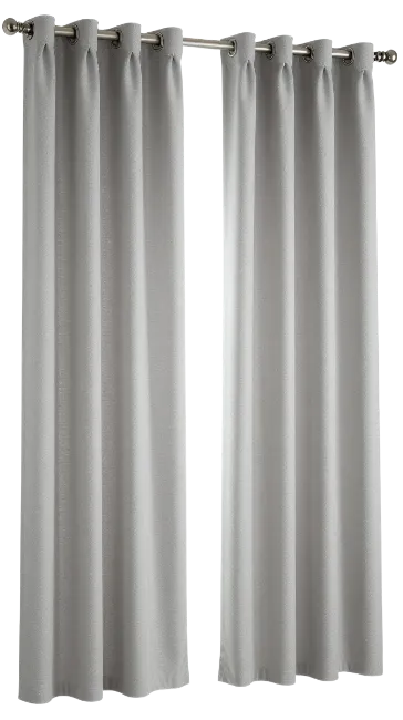 Light Grey Curtains on Rod