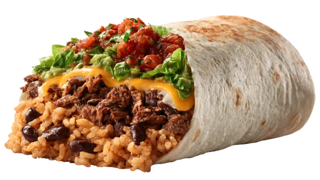 Loaded Beef and Bean Burrito