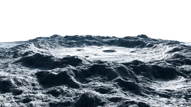 Lunar Surface Crater