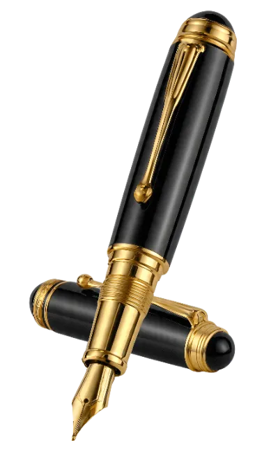 Luxury Black and Gold Fountain Pen