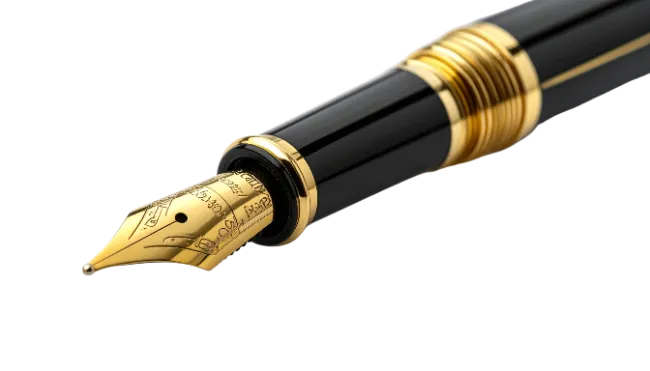 Luxury Black and Gold Fountain Pen