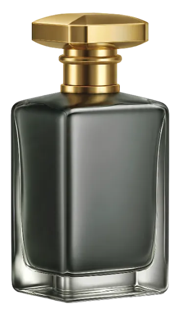Luxury Black Perfume Bottle with Golden Cap