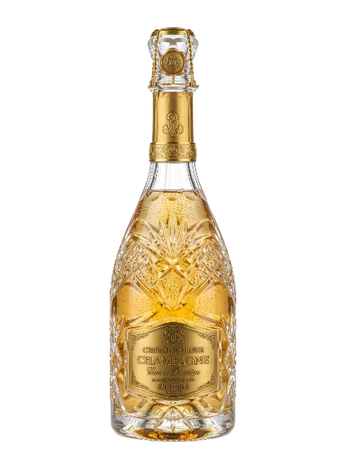 Luxury Champagne Bottle with Gold Label
