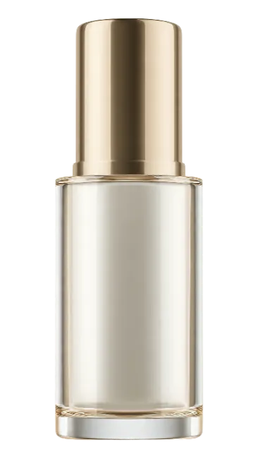 Luxury Cosmetic Bottle with Gold Cap
