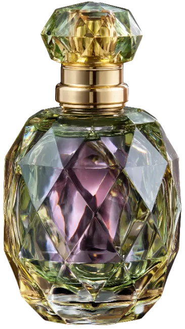 Luxury Faceted Perfume Bottle with Golden Cap