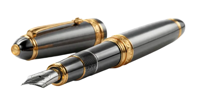 Luxury Fountain Pen with Gold Accents