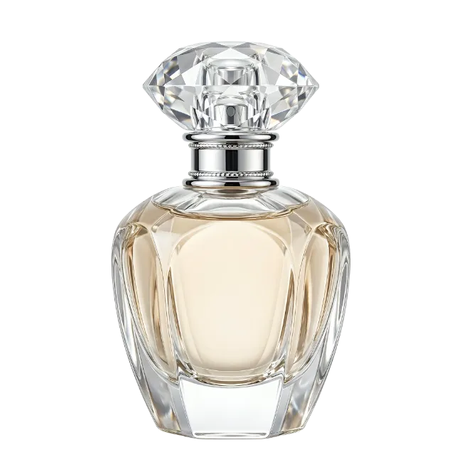Luxury Perfume Bottle with Diamond Shaped Cap