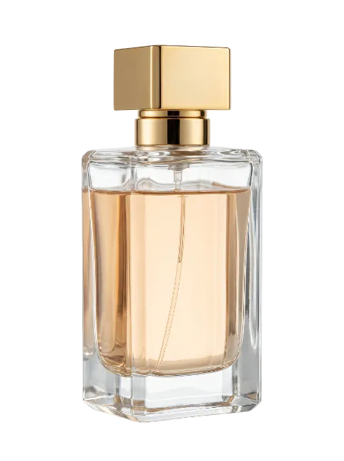 Luxury Perfume Bottle with Golden Cap