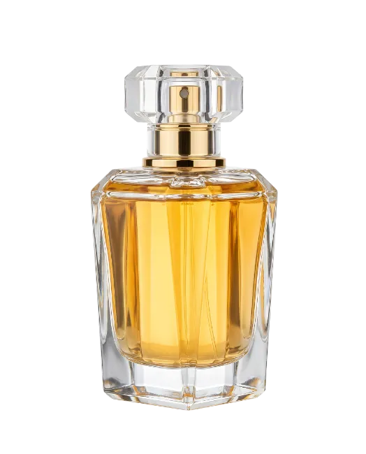 Luxury Perfume Bottle with Golden Fragrance
