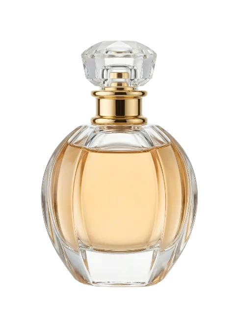 Luxury Perfume Bottle with Golden Fragrance