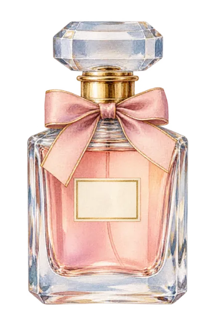 Luxury Perfume Bottle with Pink Bow