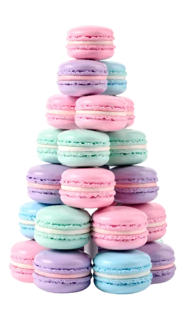 Macaron Tower Pyramid of Sweet French Cookies