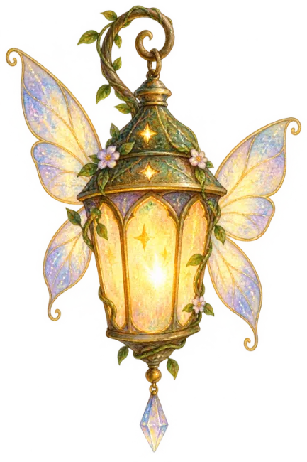 Magical Fairy Lantern with Glowing Wings