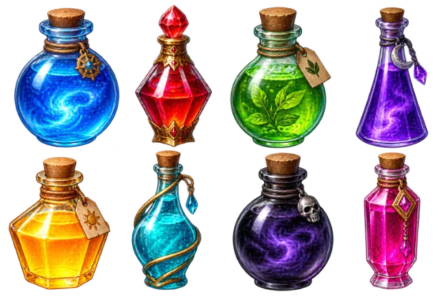 Magical Potion Bottles Collection