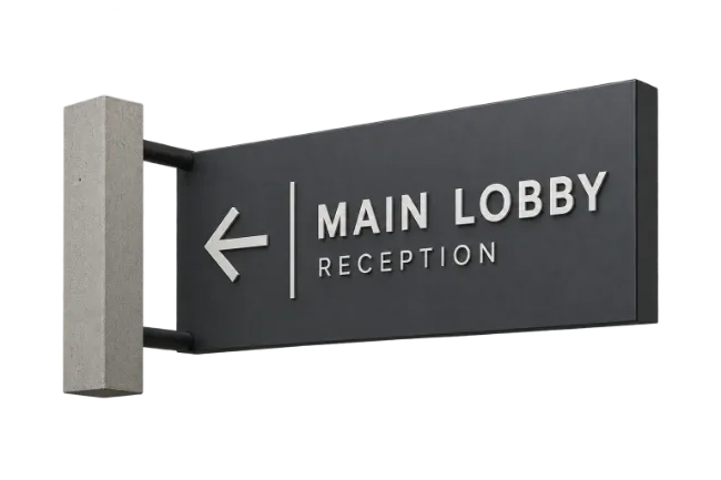 Main Lobby Reception Directional Sign