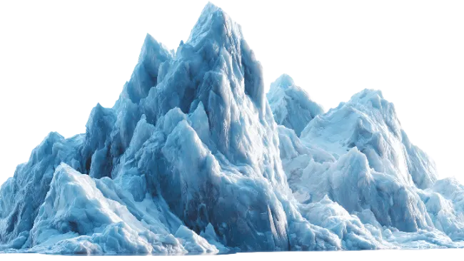 Majestic Blue Glacial Ice Mountain Peak