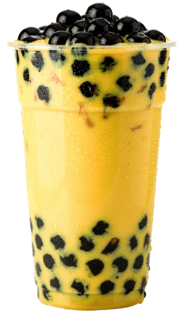 Mango Bubble Tea with Tapioca Pearls