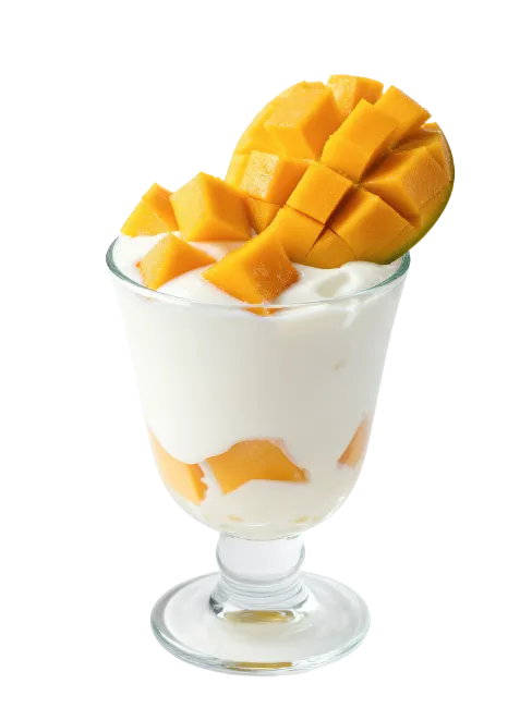 Mango Yogurt Parfait in Glass