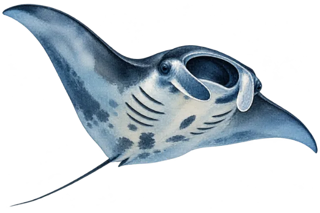 Manta Ray Illustration