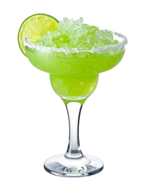 Margarita Cocktail with Lime and Crushed Ice