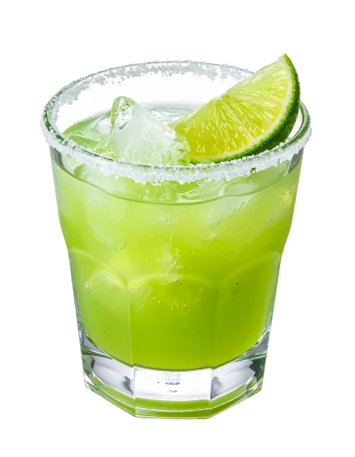 Margarita Cocktail with Salt Rim and Lime