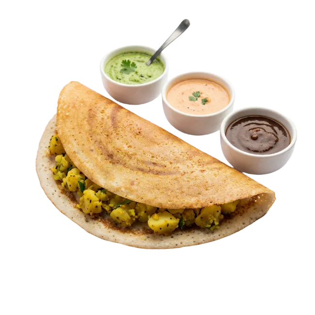 Masala Dosa with Chutney