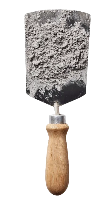 Masonry Trowel with Cement Mortar