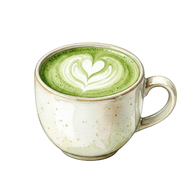 Matcha Green Tea Latte Cup