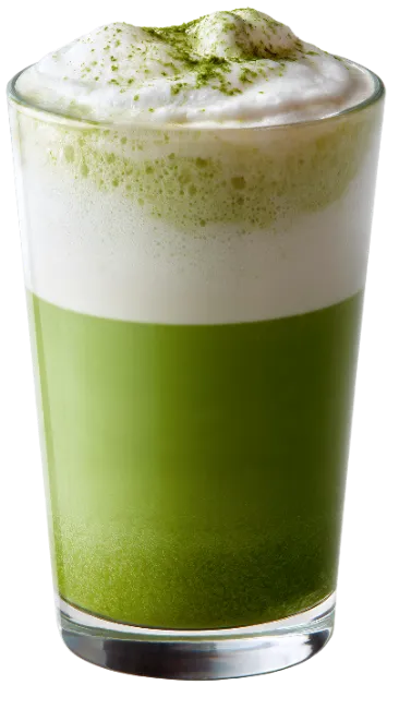 Matcha Green Tea Latte with Whipped Cream