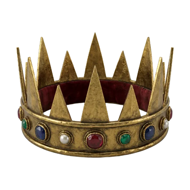 Medieval Golden Crown with Gemstones