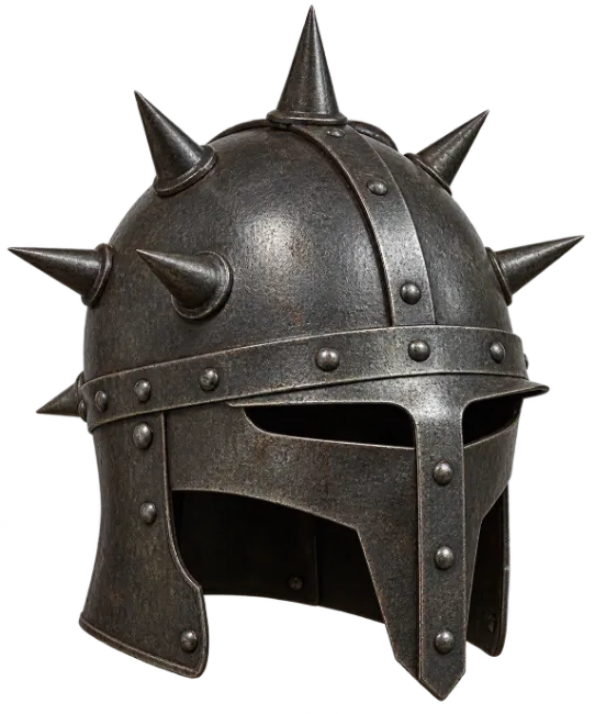 Medieval Spiked Iron Helmet