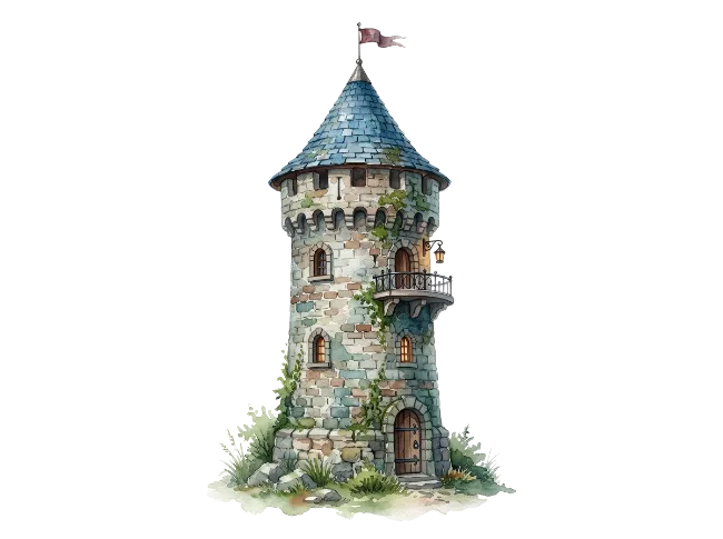 Medieval Stone Castle Tower