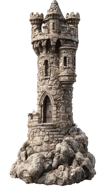 Medieval Stone Castle Tower