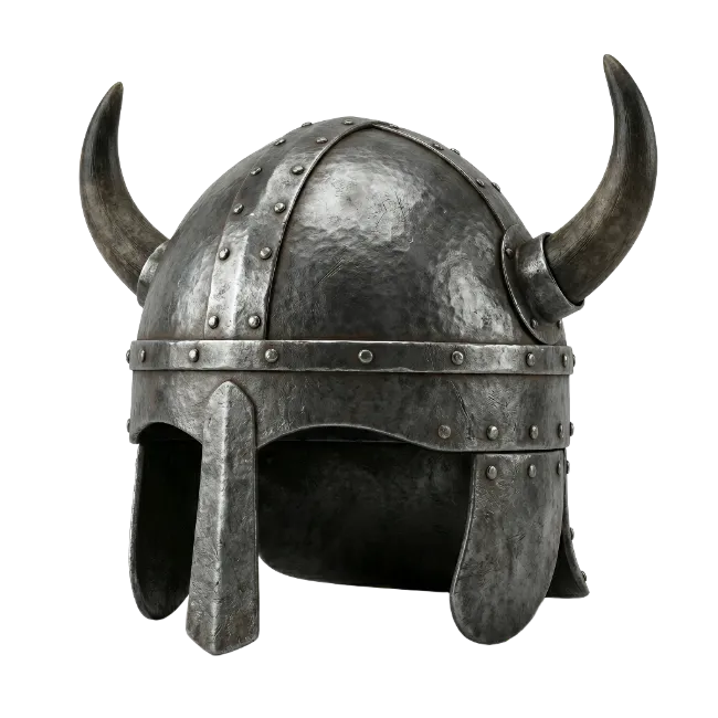 Medieval Viking Horned Battle Helmet