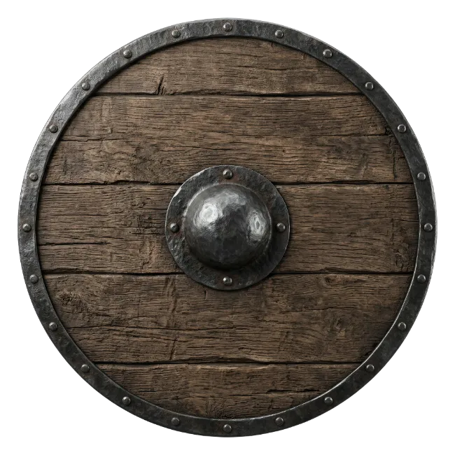 Medieval Viking Wooden Round Shield