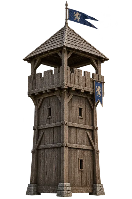 Medieval Wooden Watchtower Fortress