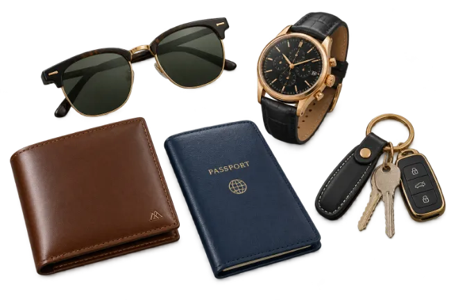 Mens Accessories Collection With Wallet And Watch