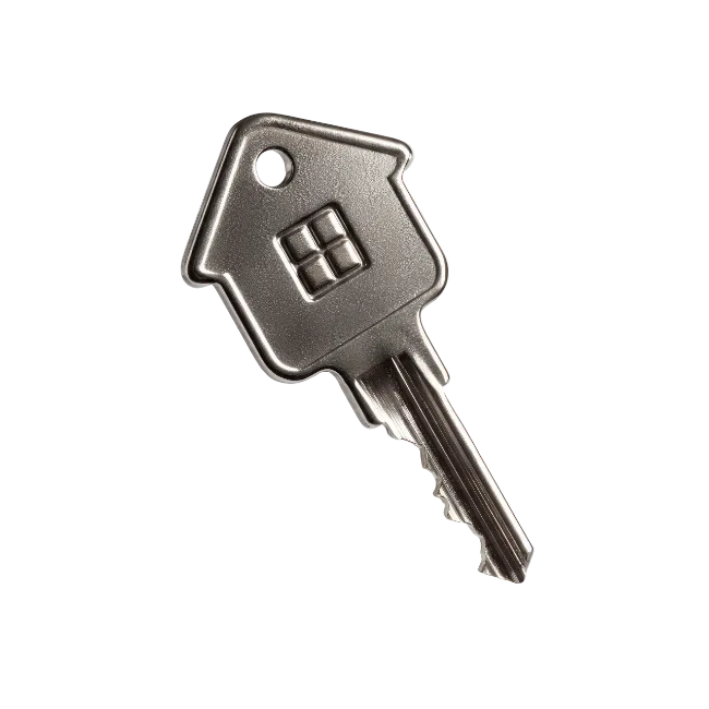 Metal House Shaped Key