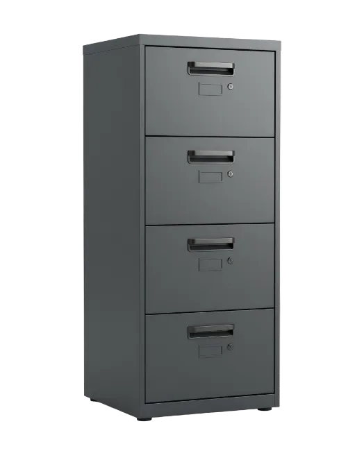 Metal Office Filing Cabinet with Four Drawers