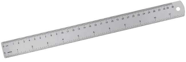 Metal Ruler with Metric and Imperial Measurements