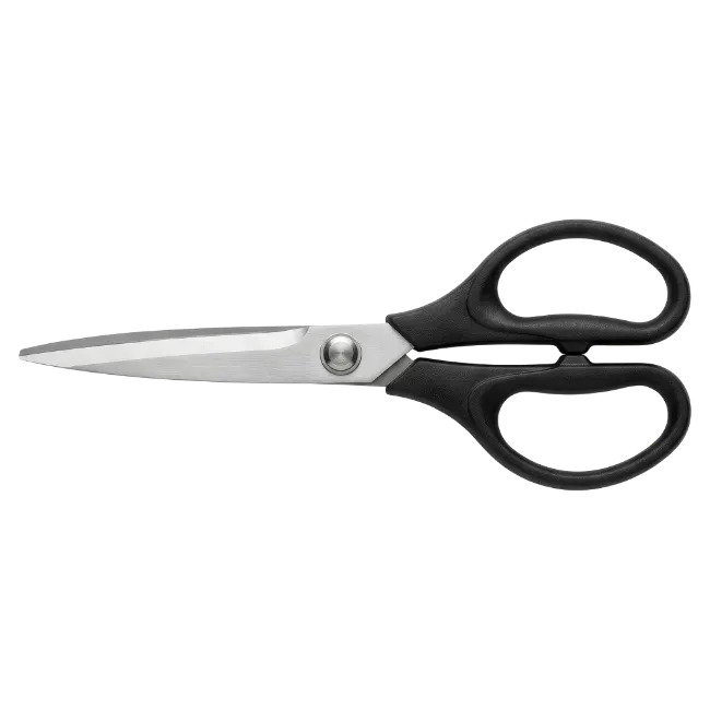 Metal Scissors with Black Handles
