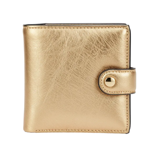 Metallic Gold Leather Wallet