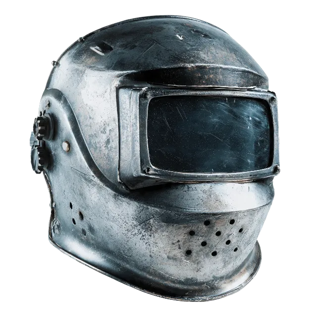 Metallic Welding Helmet with Face Shield