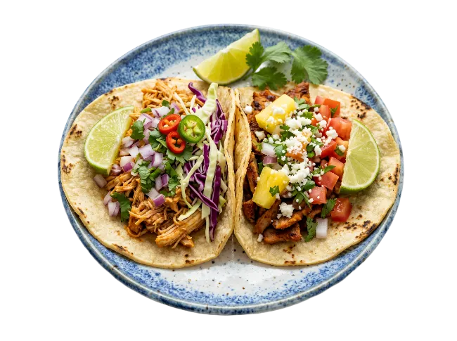 Mexican Tacos on Plate