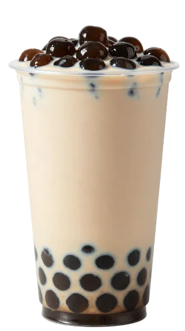 Milk Tea with Tapioca Pearls in Plastic Cup