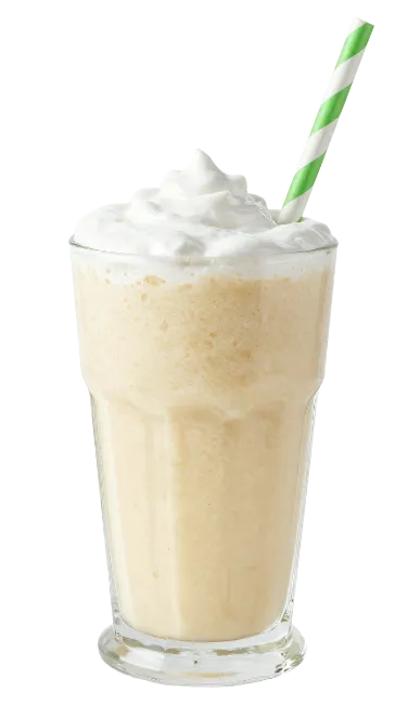 Milkshake with Whipped Cream and Straw