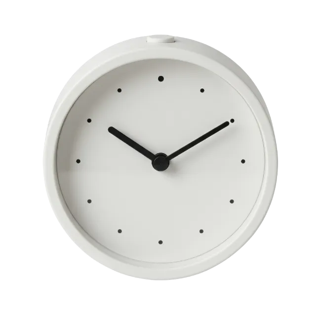 Minimalist White Table Clock with Black Hands