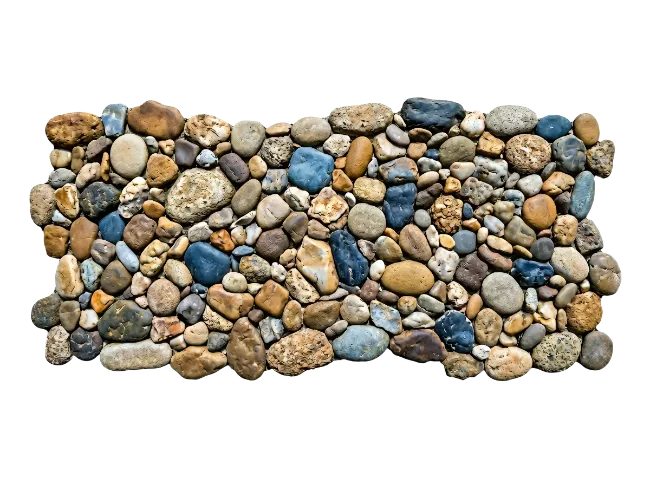 Mixed River Stones Mosaic Pattern