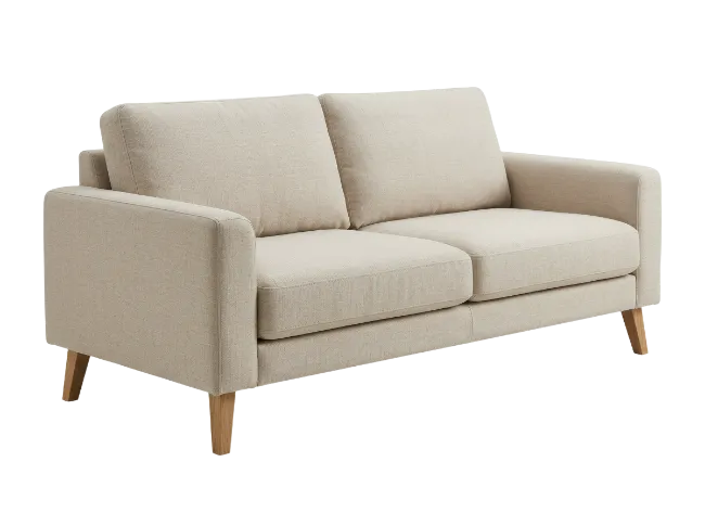 Modern Beige Two Seat Sofa